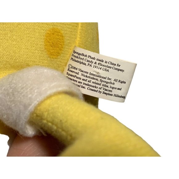 VIACOM 2004 SPONGE BOB SQUARE PANTS 12" W/EASTER BUNNY EARS PLUSH STUFFED TOY - Picture 6 of 8